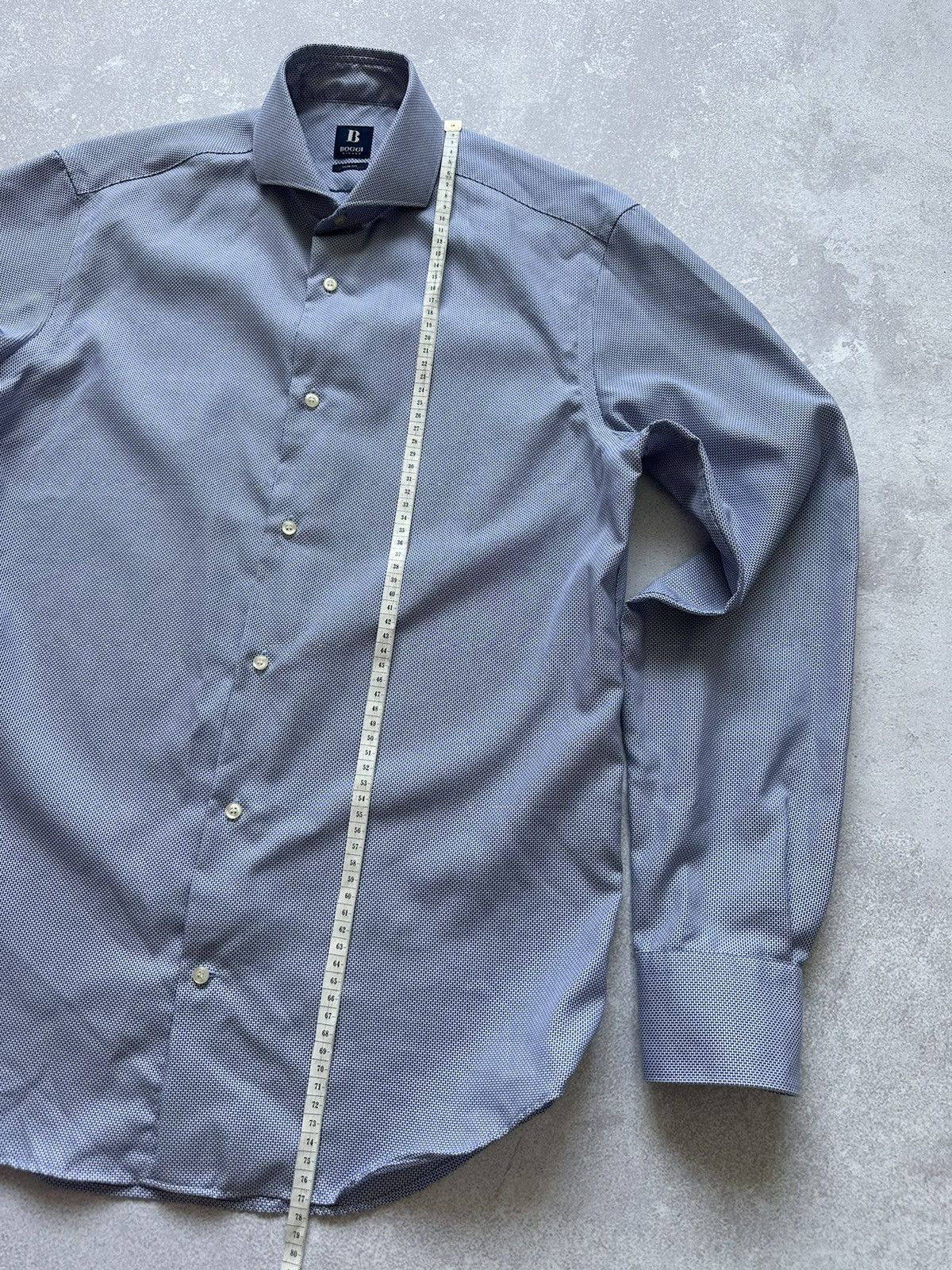 Boggi boggi milano shirt long sleeve slim fit size 40/15 blue Size US M / EU 48-50 / 2 - 5 Thumbnail