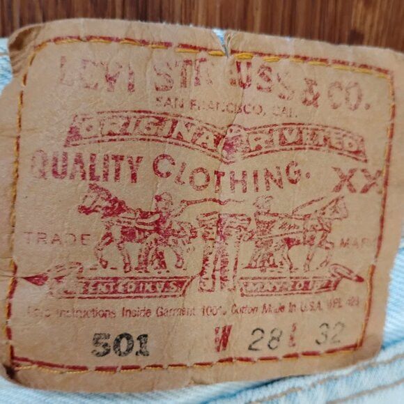 Other Vintage Levi's 501 Button Fly Painter Distressed Denim Jeans Size 28" / US 6 / IT 42 - 7 Thumbnail