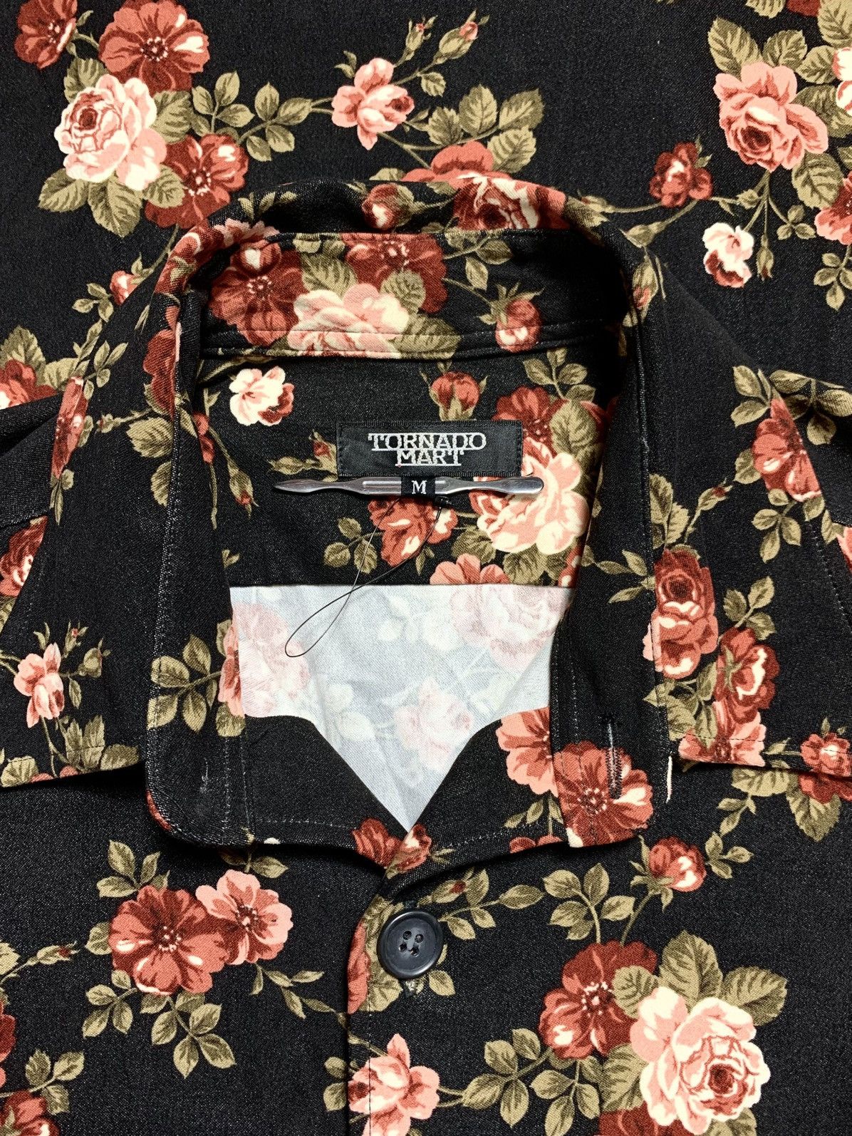 Tornado Mart 💥 Rare Tornado Mart Floral Overprint Long Sleeve Shirt Size US M / EU 48-50 / 2 - 1 Thumbnail
