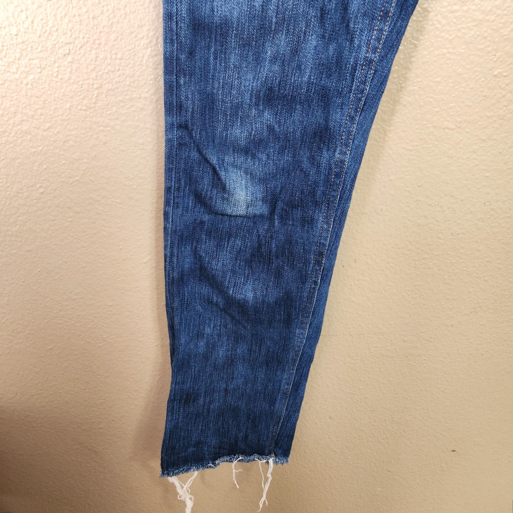 Vintage Naked & Famous Denim Womens Blue Kasuri Stretch Selvedge High Rise Skinny Jeans-Sz 28 Size 28" / US 6 / IT 42 - 2 Thumbnail