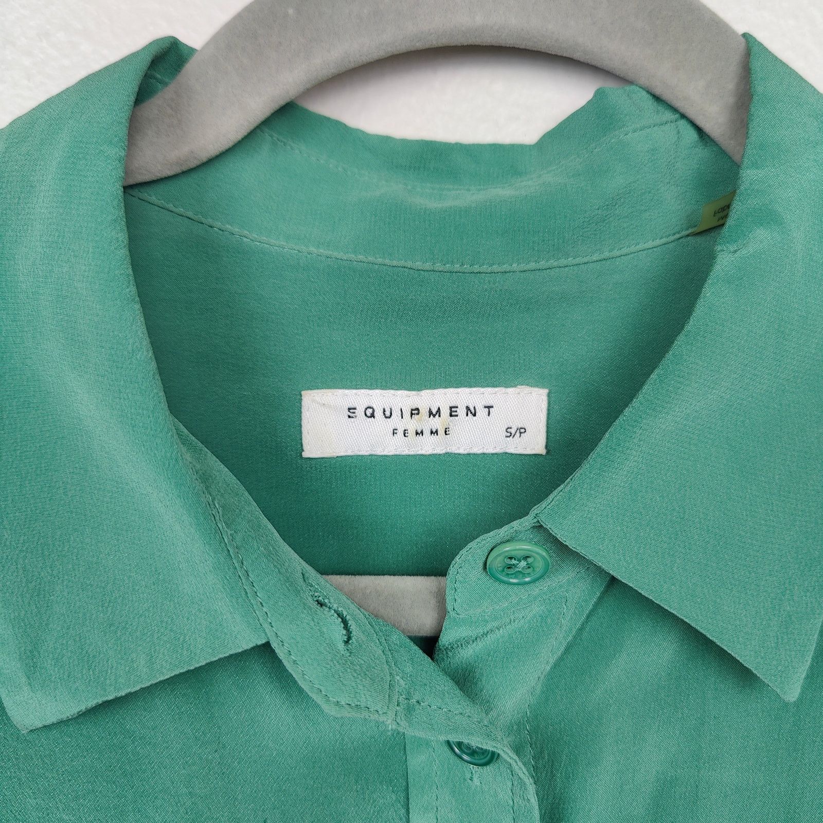Equipment Equipment Femme Signature Silk Top Womens Small Jewel Green Size S / US 4 / IT 40 - 5 Thumbnail