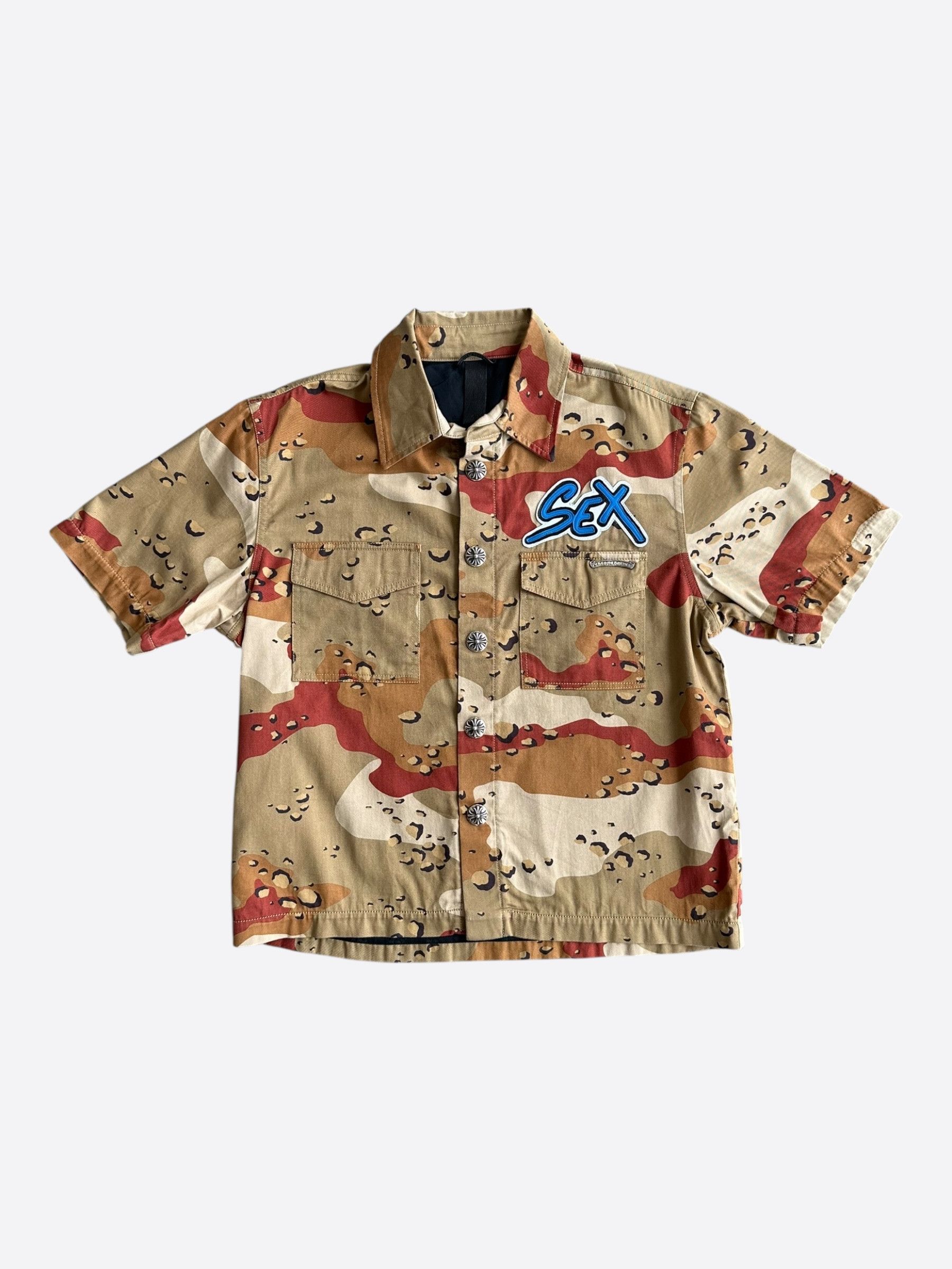 Sex Records Desert Camo Short Sleeve Button Up Shirt