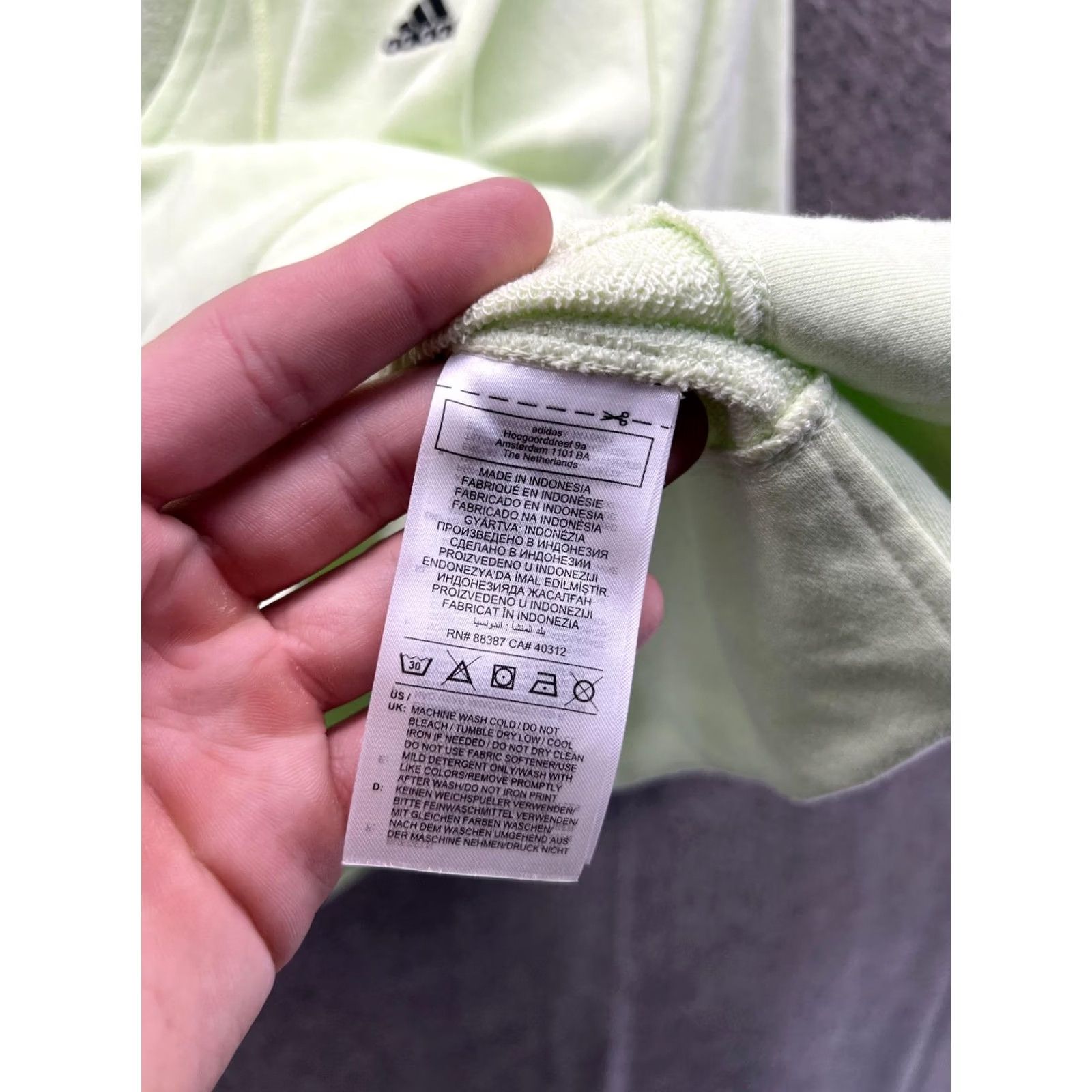 Adidas Adidas Hoodie Womens Large Green V Neck Raglan Pullover Sweatshirt Size L / US 10 / IT 46 - 4 Thumbnail