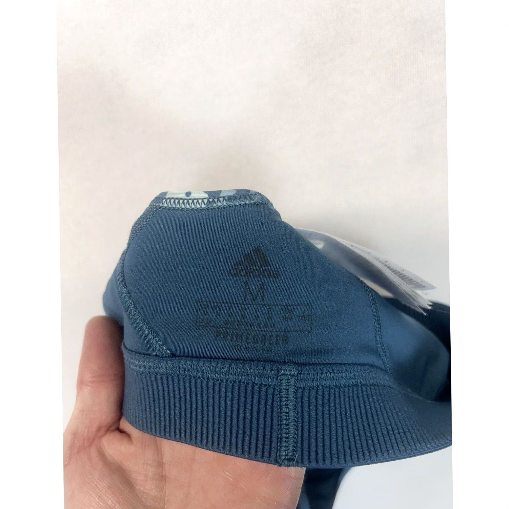 Adidas Adidas Sports Bra Women's M Digi Motion Print Blue Tones Primegreen Activewear Geometric Logo Racerback M Womens Size ONE SIZE - 4 Thumbnail