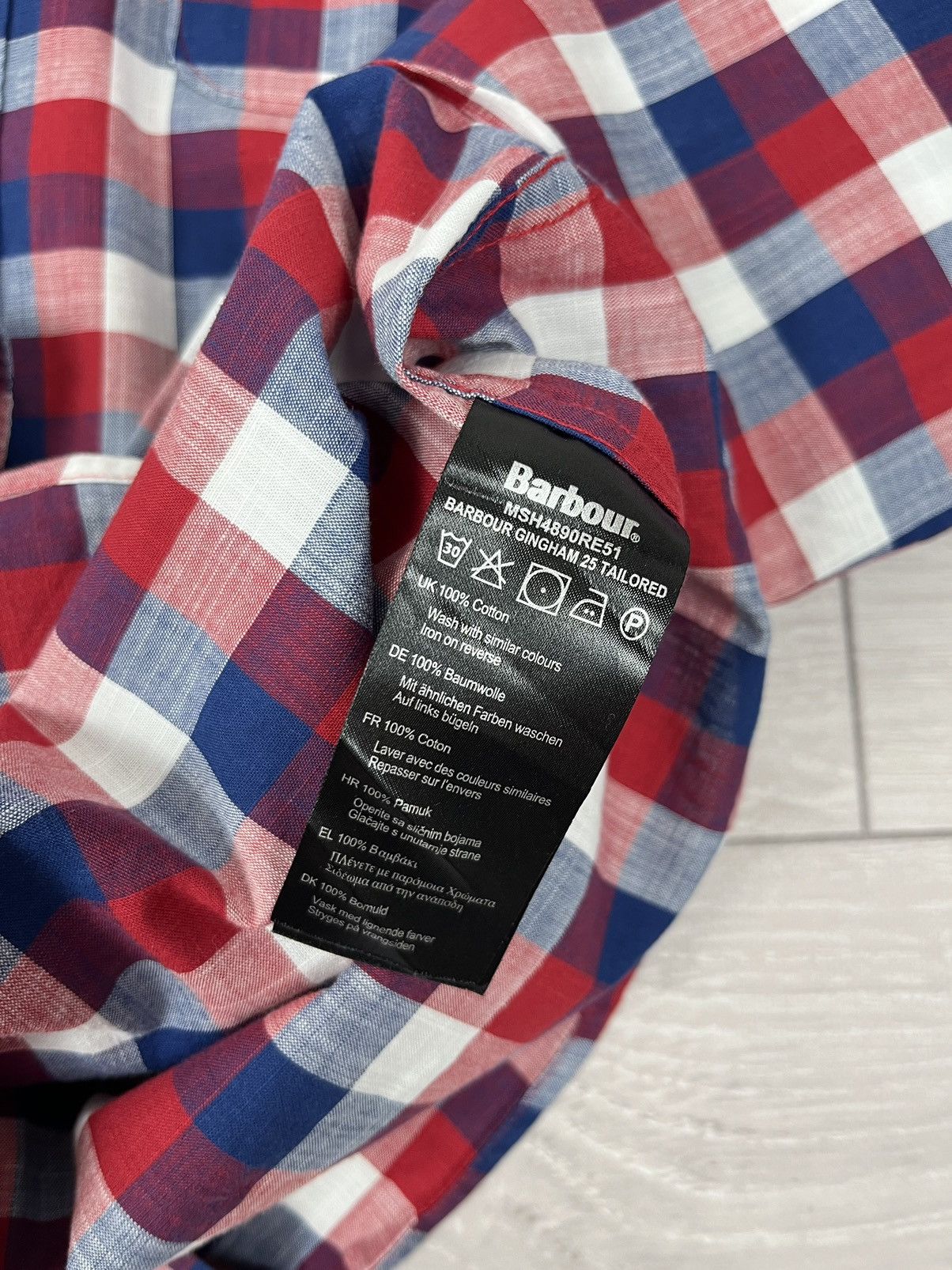 Barbour x4 Barbour Tailored Flannel Checkered Button Shirt M Size Size US M / EU 48-50 / 2 - 12 Thumbnail
