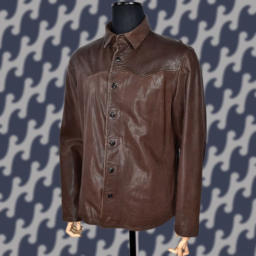 Nudie Jeans Nudie Jeans Leather Jacket Brown L Mens Regular Size XS? Size US 33 - 1 Thumbnail