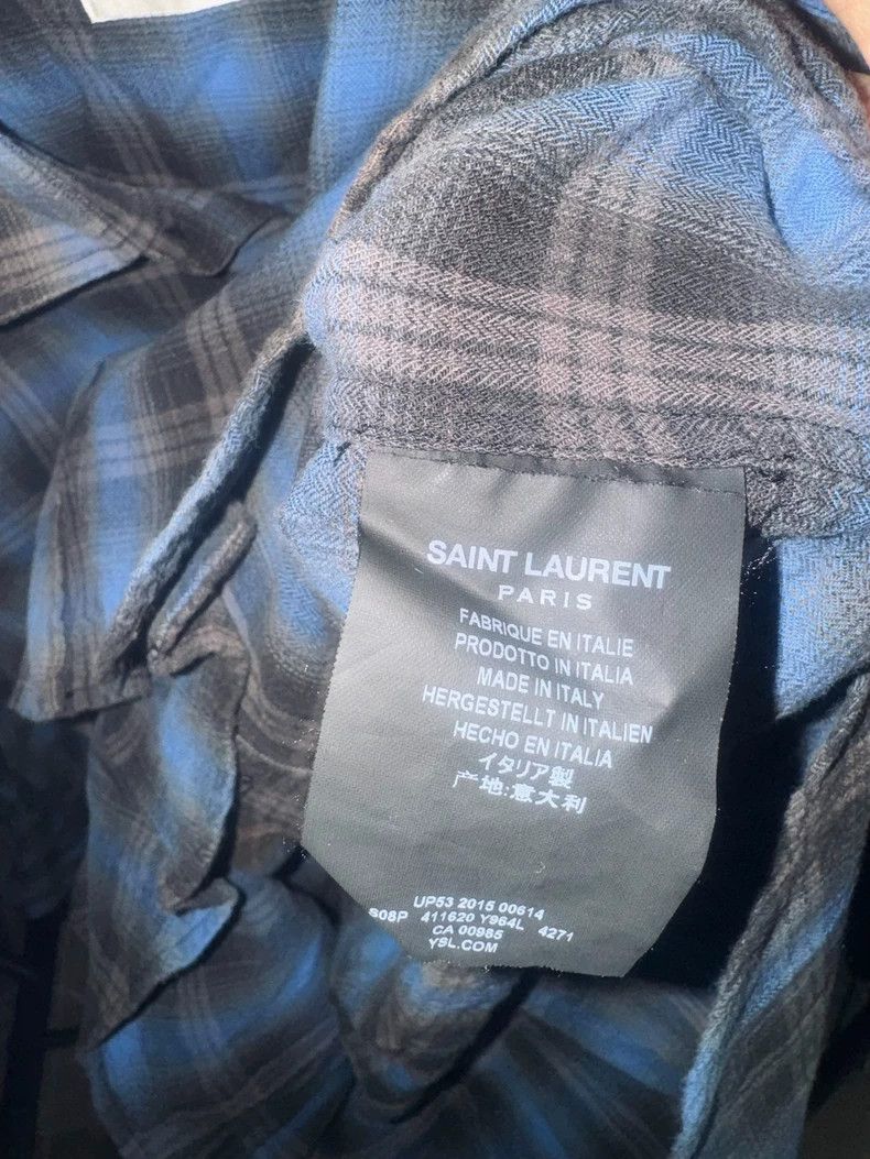 Saint Laurent Paris Saint Laurent Paris size 38 16 SS Gradient Plaid Shirt 250 Size US M / EU 48-50 / 2 - 4 Thumbnail