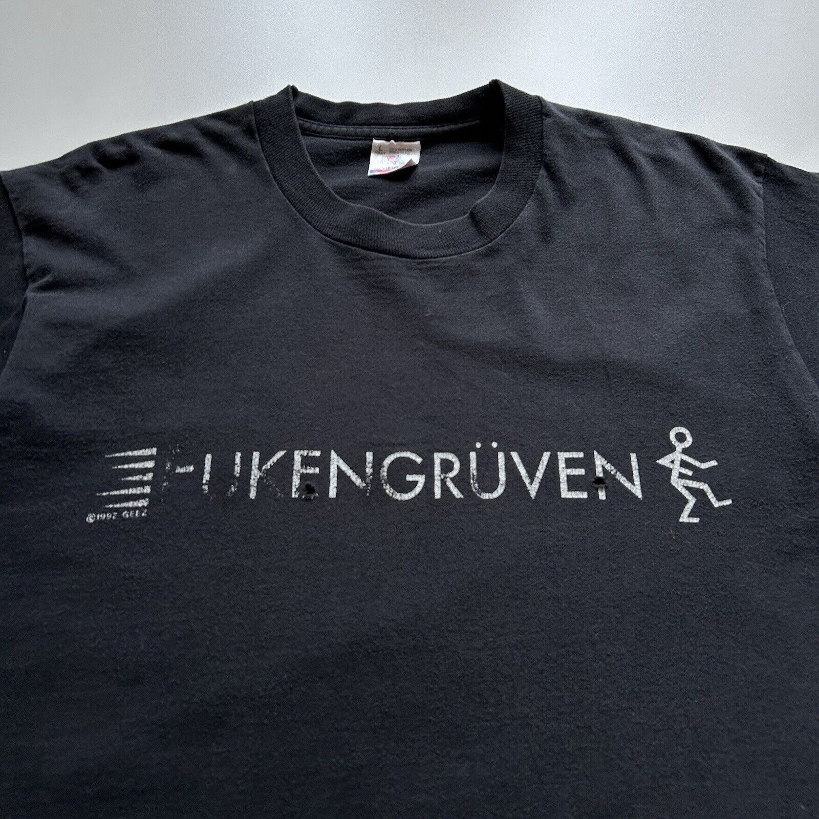 Fruit Of The Loom × Vintage Vintage 90s FUKENGRÜVEN Volkswagon Car T Shirt Large Faded Size US L / EU 52-54 / 3 - 2 Thumbnail