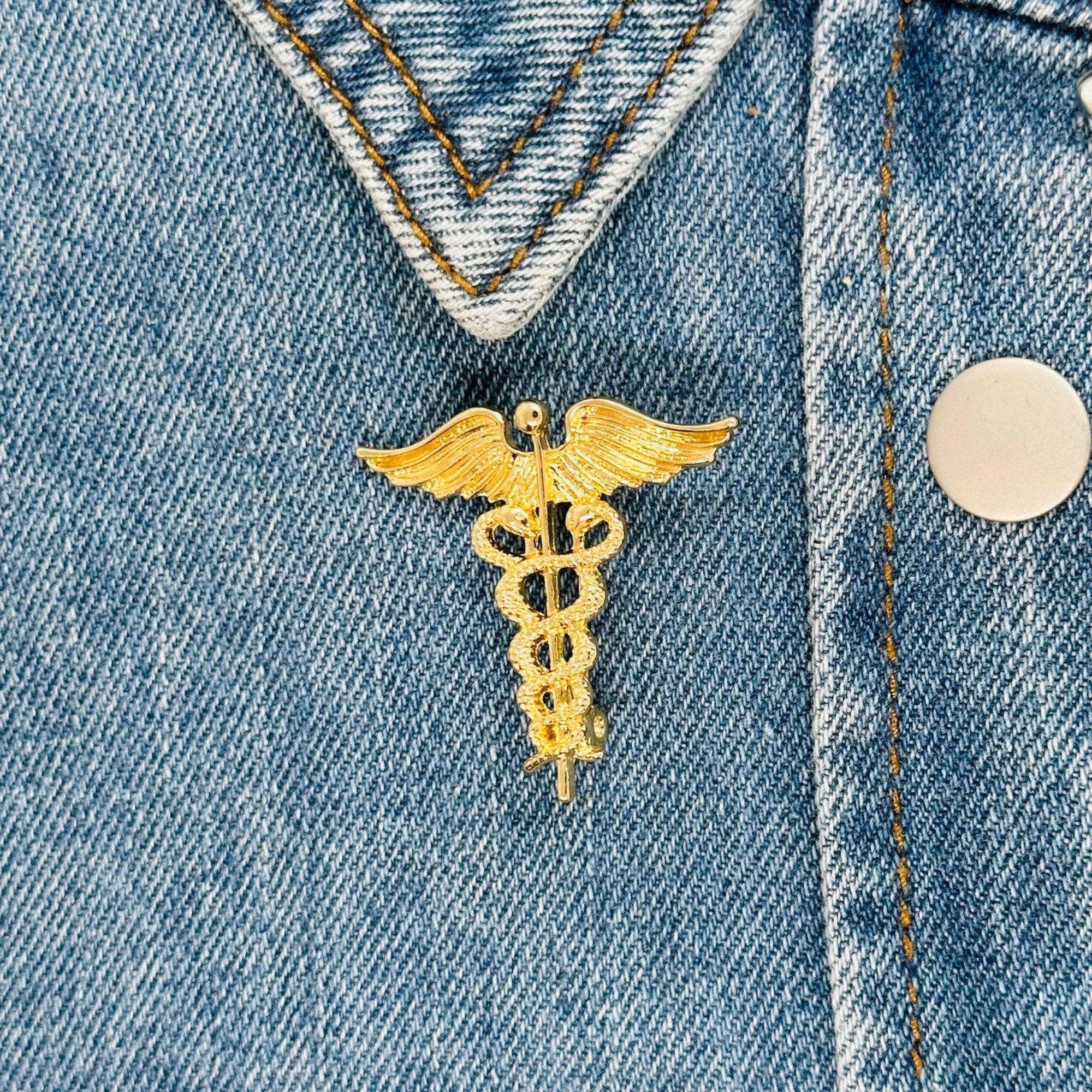 Other 🤩Pin Staff of Hermes Caduceus Medical Doctor Symbol of Medi Size ONE SIZE - 1 Thumbnail