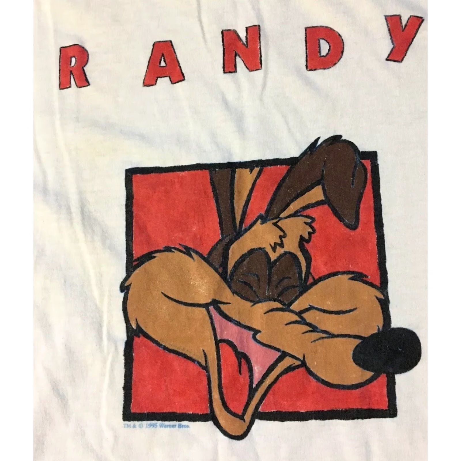 Vintage VINTAGE 90s Wile E Coyote Roadrunner T-Shirt XL White Nike? Size US XL / EU 56 / 4 - 4 Thumbnail