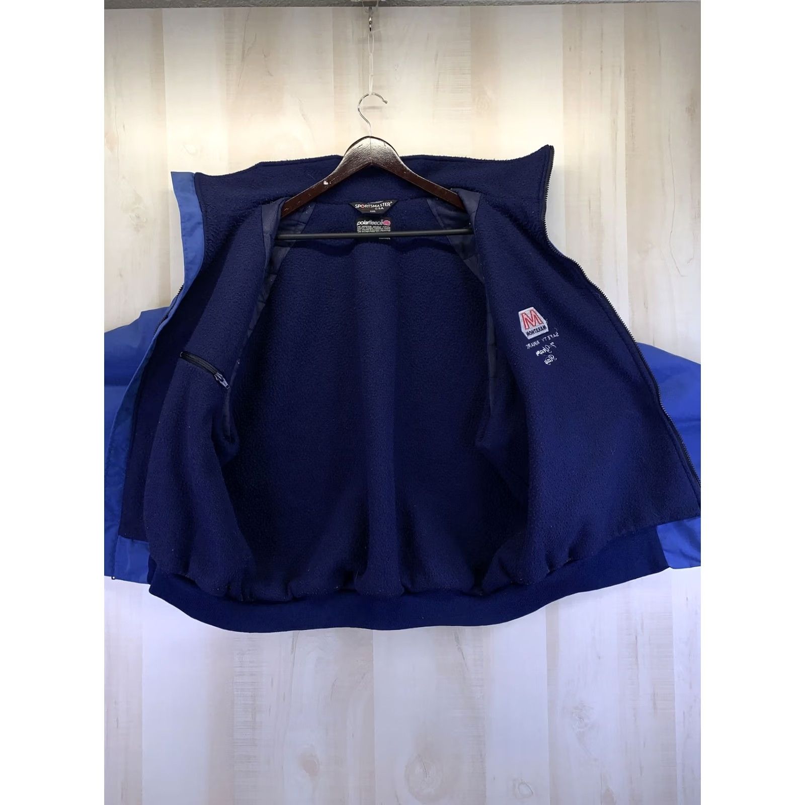 CO VINTAGE Sportsmaster Jacket 3XL Blue 90s Polar Fleece Marathon Gasoline Mens Size US XXL / EU 58 / 5 - 5 Thumbnail