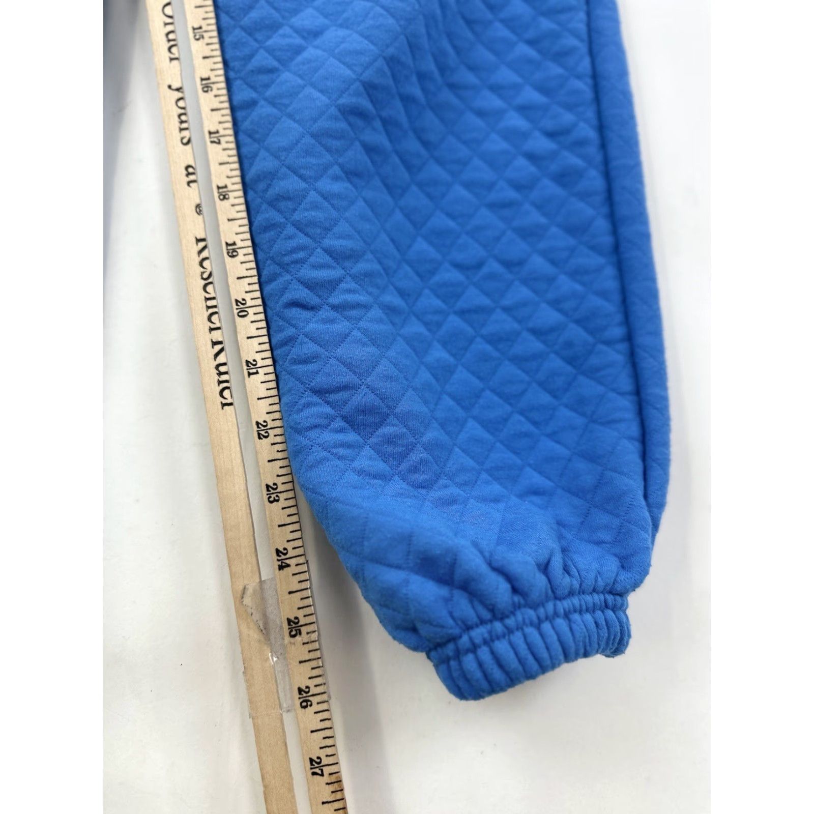 PRINCESS POLLY Princess Polly Sweatpants Women’s 0 Blue Quilted Tapered Leg Casual Athletic Size 25" / US 0 / IT 36 - 7 Thumbnail