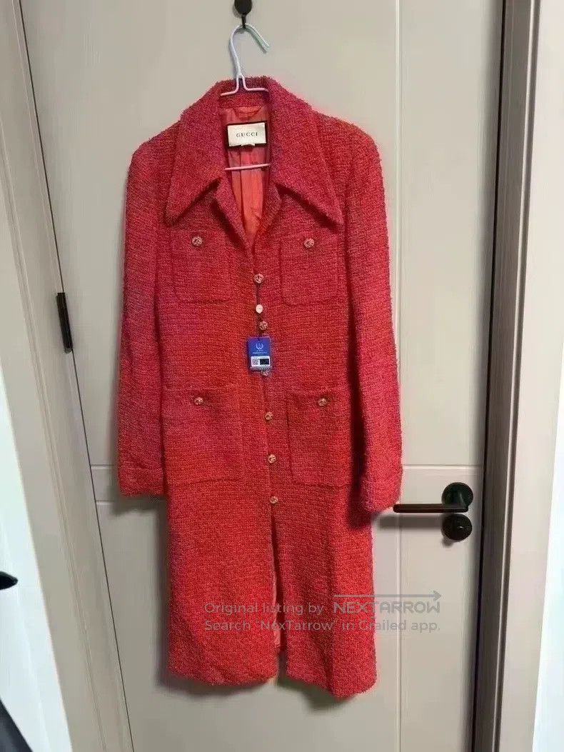 Gucci Gucci Red small fragrance style long coat Size XS / US 0-2 / IT 36-38 - 1 Thumbnail