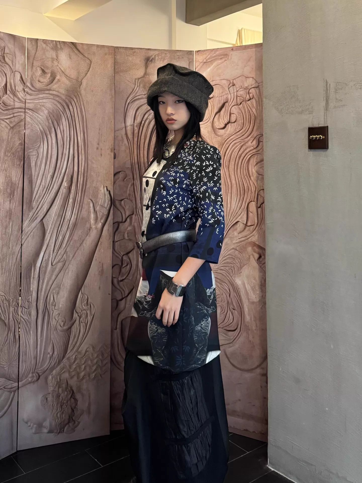 Cop Copine Cop Copine Vtg Wind Print AirCotton 3/4Sleeve Dress 36 Size XS / US 0-2 / IT 36-38 - 3 Thumbnail