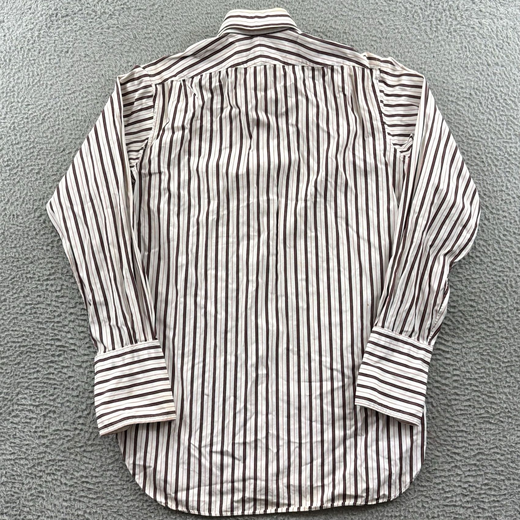 Vintage VINTAGE Hilditch & Key Shirt Mens Medium White Striped Button Down French Cuff Preppy Size US L / EU 52-54 / 3 - 7 Thumbnail