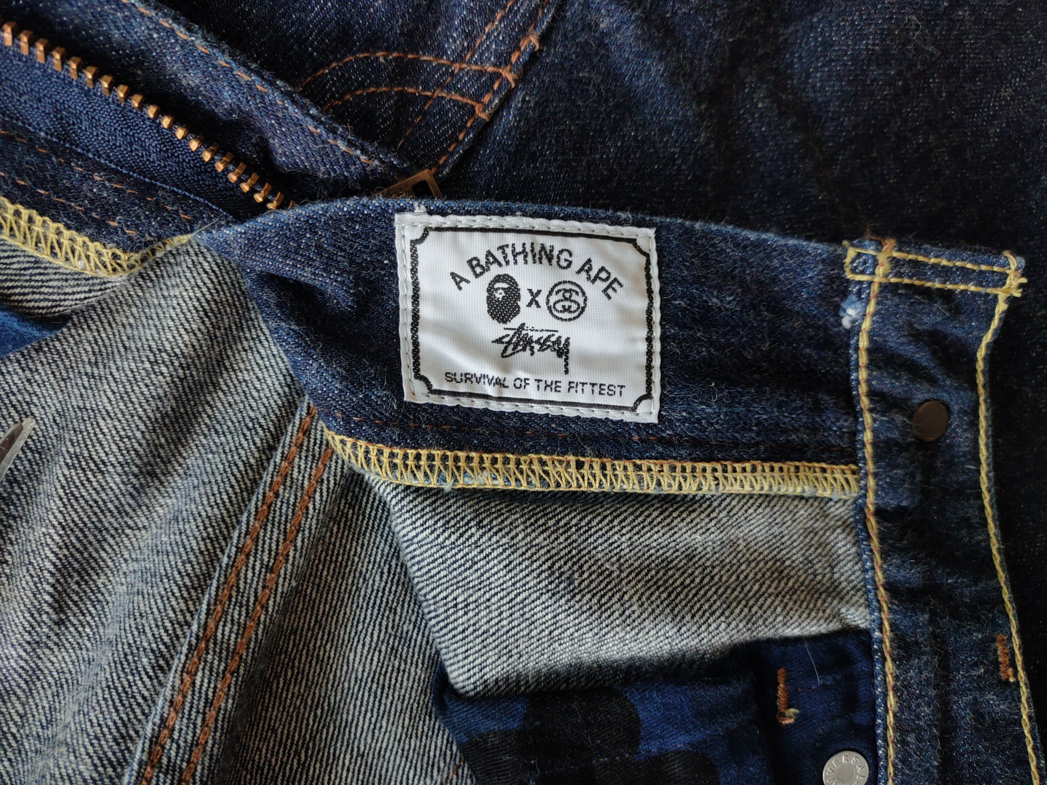 Bape × Stussy Rare Bape x Stussy Collaboration Jeans Size US 33 - 9 Thumbnail