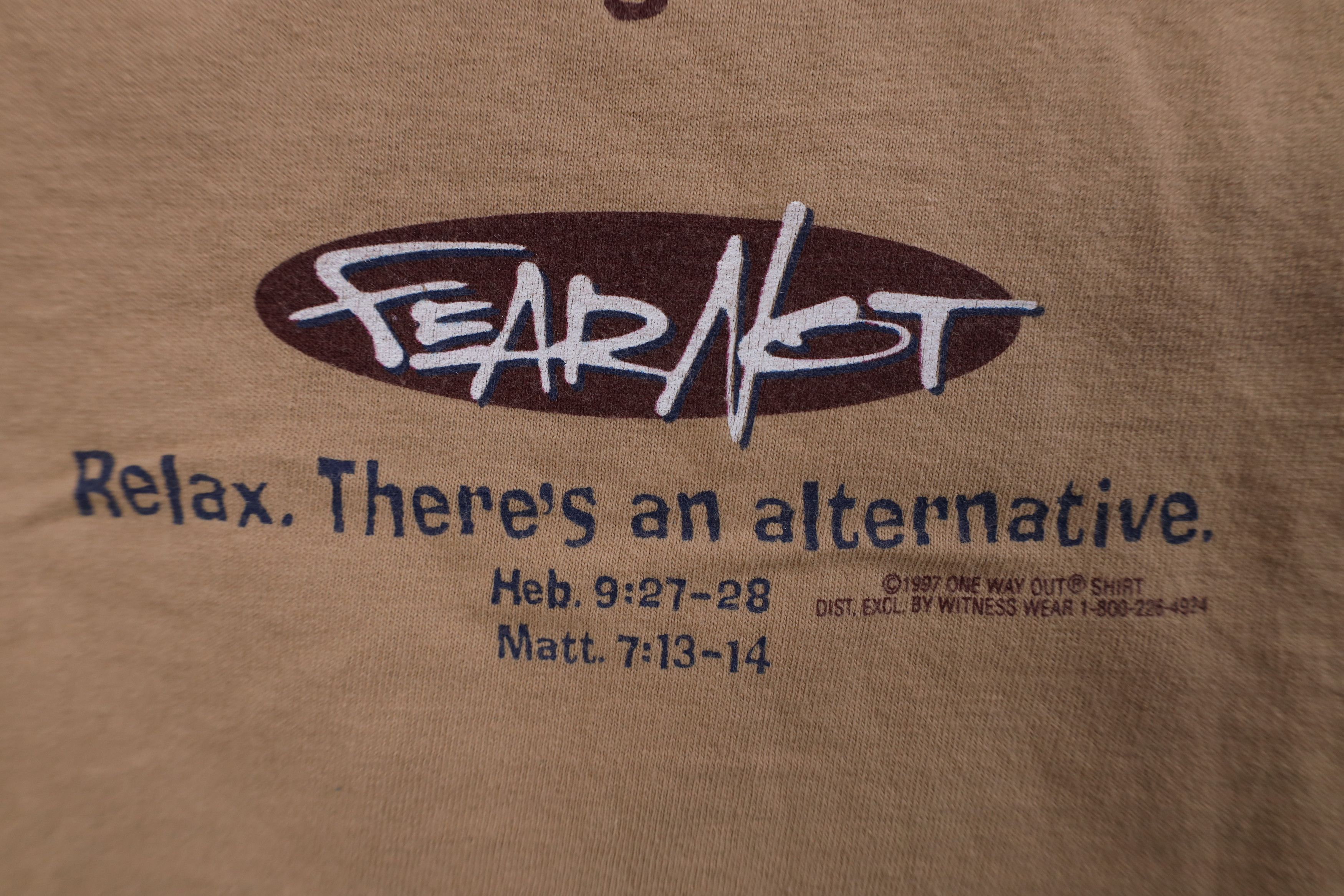 Vintage Vintage 90s Streetwear Fear Not Christian Jesus T-Shirt USA Size US L / EU 52-54 / 3 - 10 Thumbnail