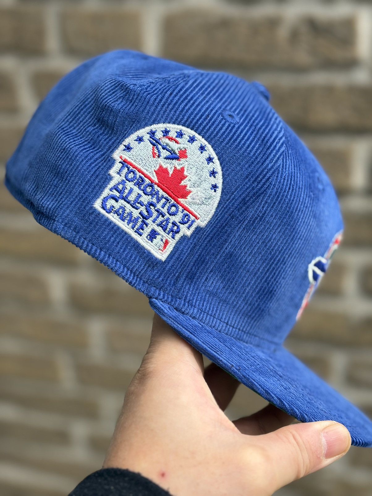 Topperz Blue Corduroy Toronto Blue Jays size 7 1/4 Size ONE SIZE - 3 Thumbnail