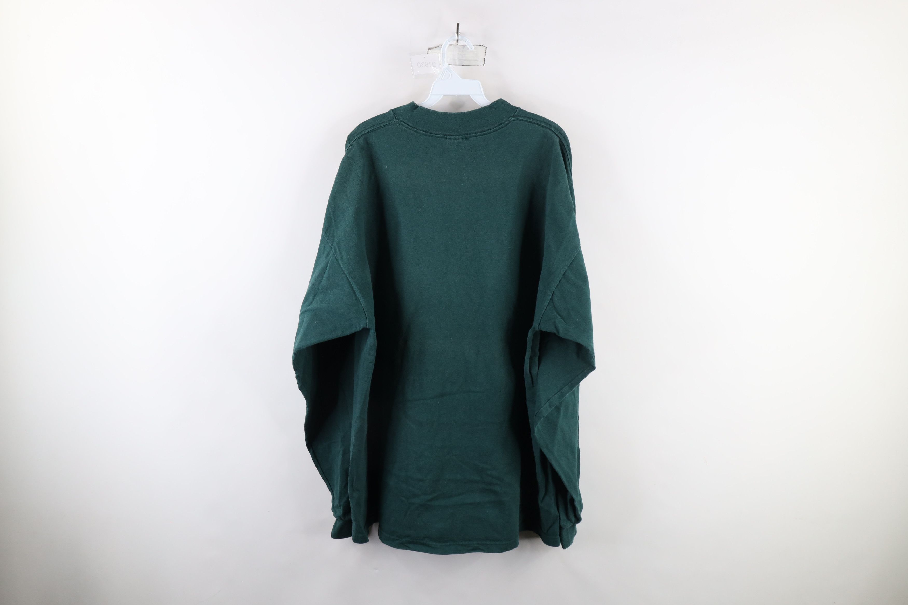 Nike × Vintage Vintage 90s Nike Swoosh Heavyweight Mock Neck T-Shirt USA Size US XXL / EU 58 / 5 - 7 Thumbnail