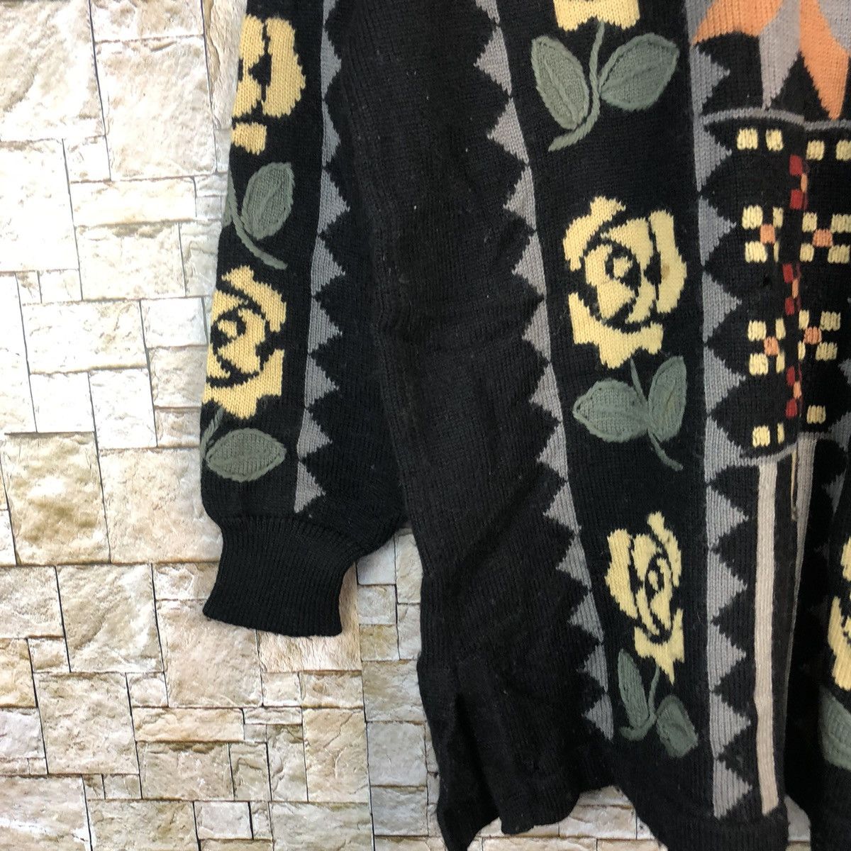 Aran Isles Knitwear × Japanese Brand My Collico Black Knitwear art vintage japan #A822 Size M / US 6-8 / IT 42-44 - 7 Thumbnail