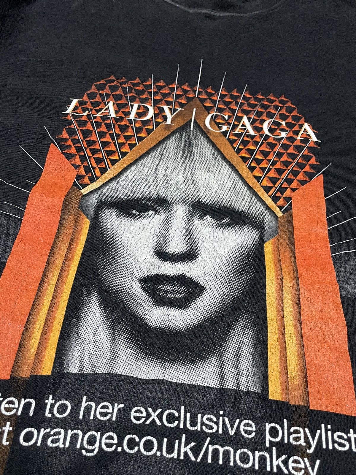 Jerzees Lady Gaga Jerzees face orange playlist tour tee t-shirt Size US M / EU 48-50 / 2 - 8 Thumbnail