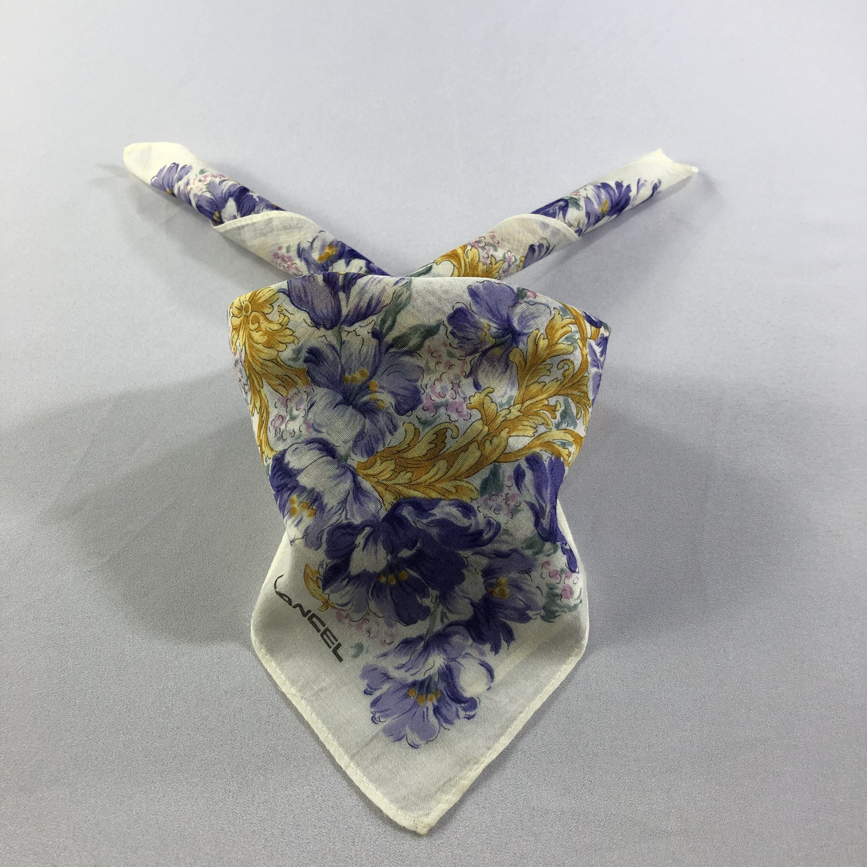 Lancel Lancel Floral Handkerchief Neckerchief Bandana H2206 Size ONE SIZE - 1 Thumbnail