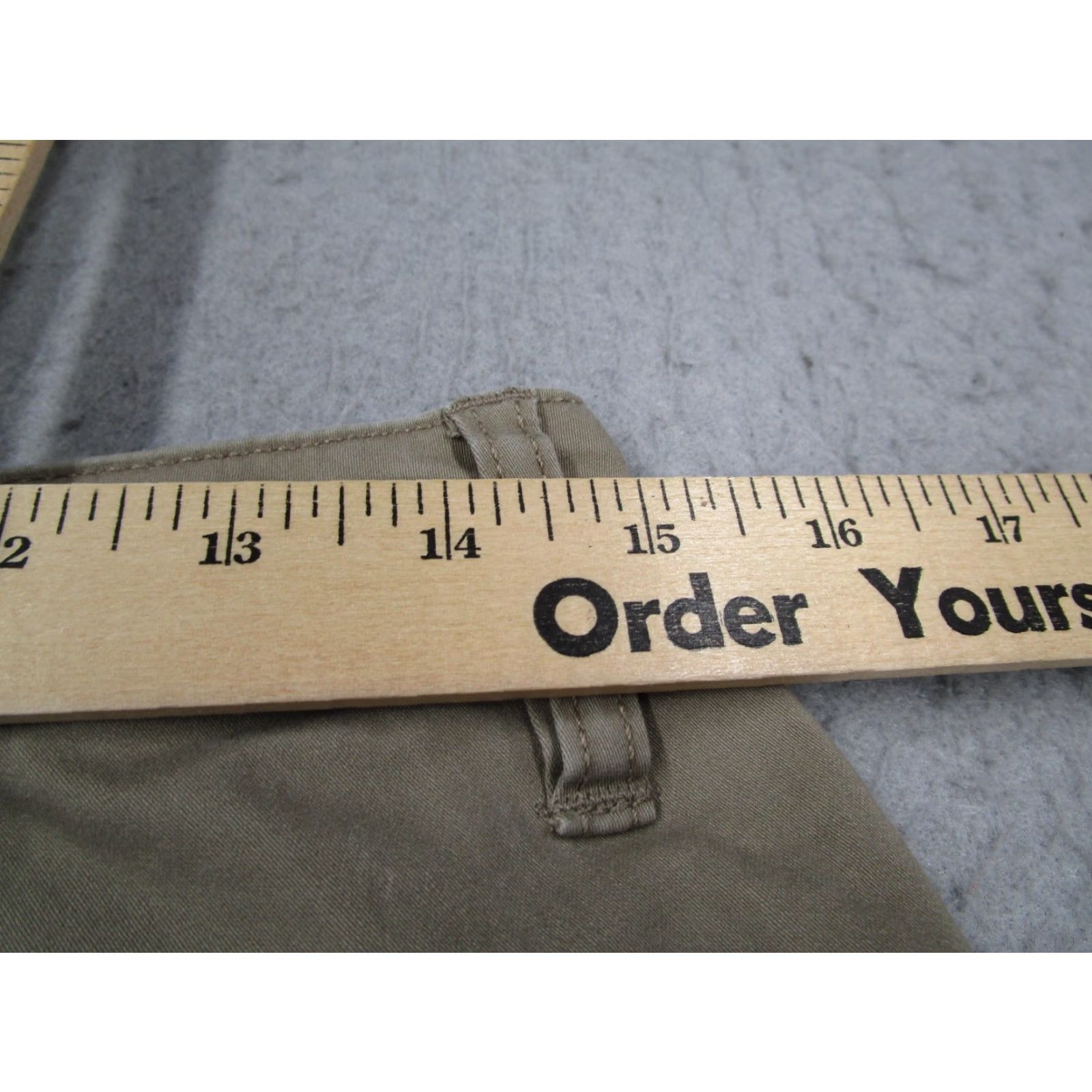 Vintage BYLT Chino Pants Mens 31 Khaki Slim Taper Casual Stretch Fawn Taupe Size US 31 - 7 Thumbnail