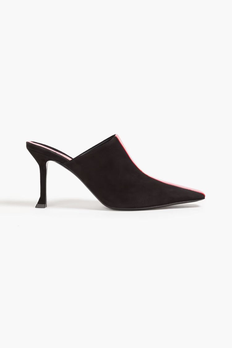 Salvatore Ferragamo o1y0426 Mules in Black/Red Size US 6.5 / IT 36.5 - 1 Thumbnail