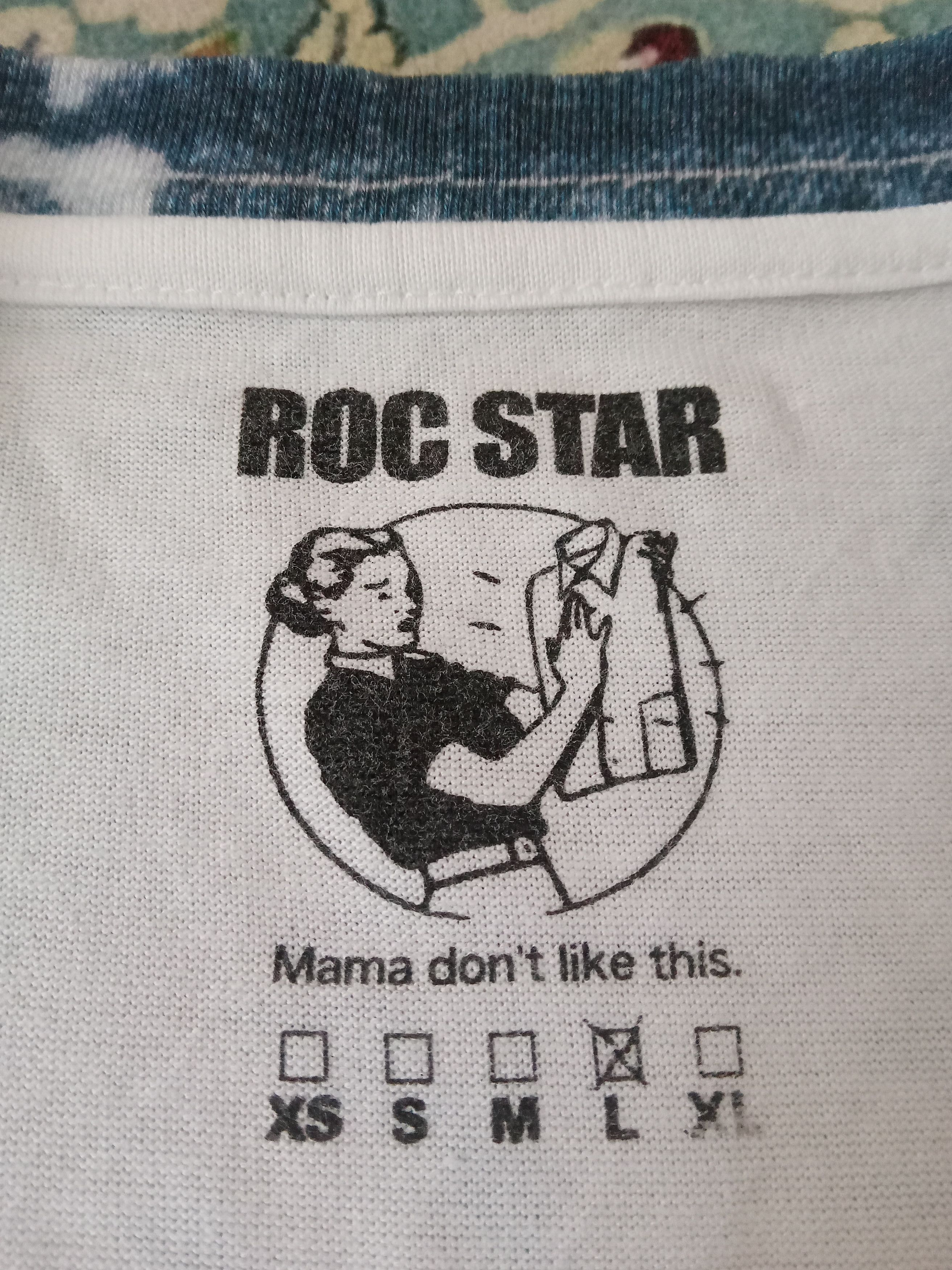 Japanese Brand Roc Star Very Rare Distressed Denim Design T Shirt Size US L / EU 52-54 / 3 - 4 Thumbnail