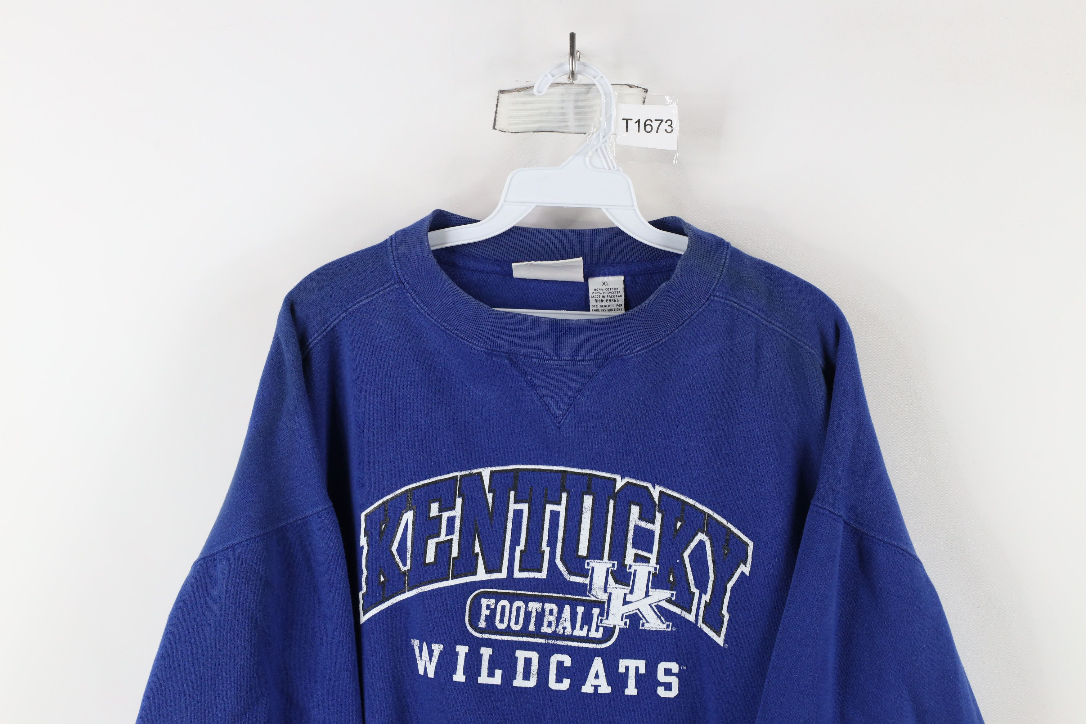 Vintage Vintage 90s University of Kentucky Football Sweatshirt Blue Size US XL / EU 56 / 4 - 2 Thumbnail