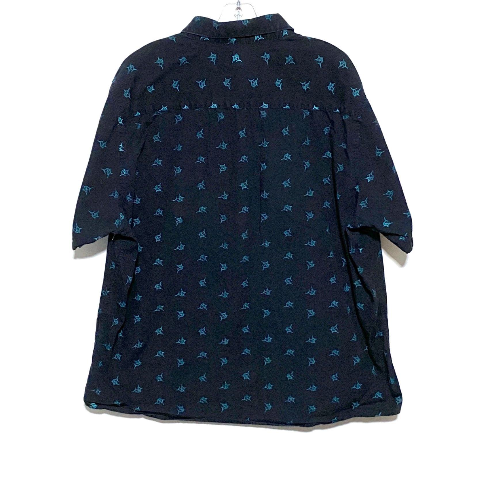 Haggar VINTAGE Haggar Button-Up Shirt Men 2XL Nautical Marlin AOP Short Sleeve Blue Navy Casual Travel Workwear Size US XXL / EU 58 / 5 - 3 Thumbnail