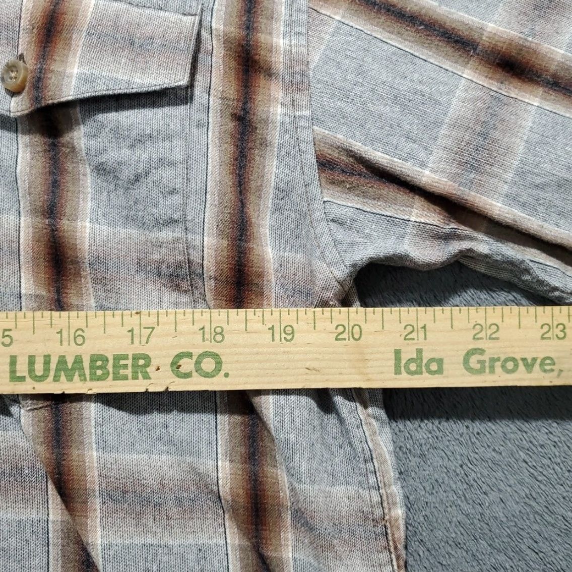 Vintage Panhandle Powder River Western Shirt Mens M Plaid Gray Brown Cotton Flannel Button-Up Pocketed Casual Workwear Size US M / EU 48-50 / 2 - 4 Thumbnail