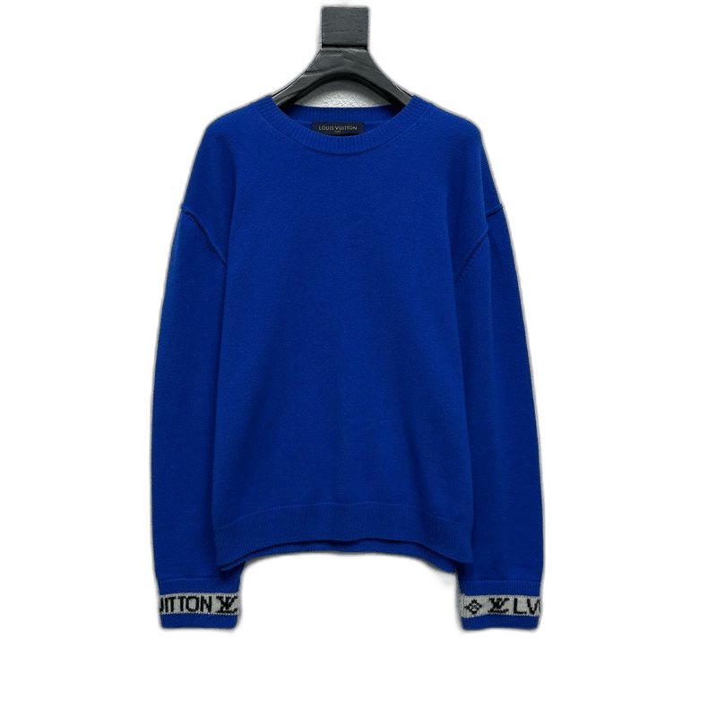 Louis Vuitton Louis Vuitton Blue Logo Long Sleeve Knit Sweater Size M / US 6-8 / IT 42-44 - 1 Thumbnail