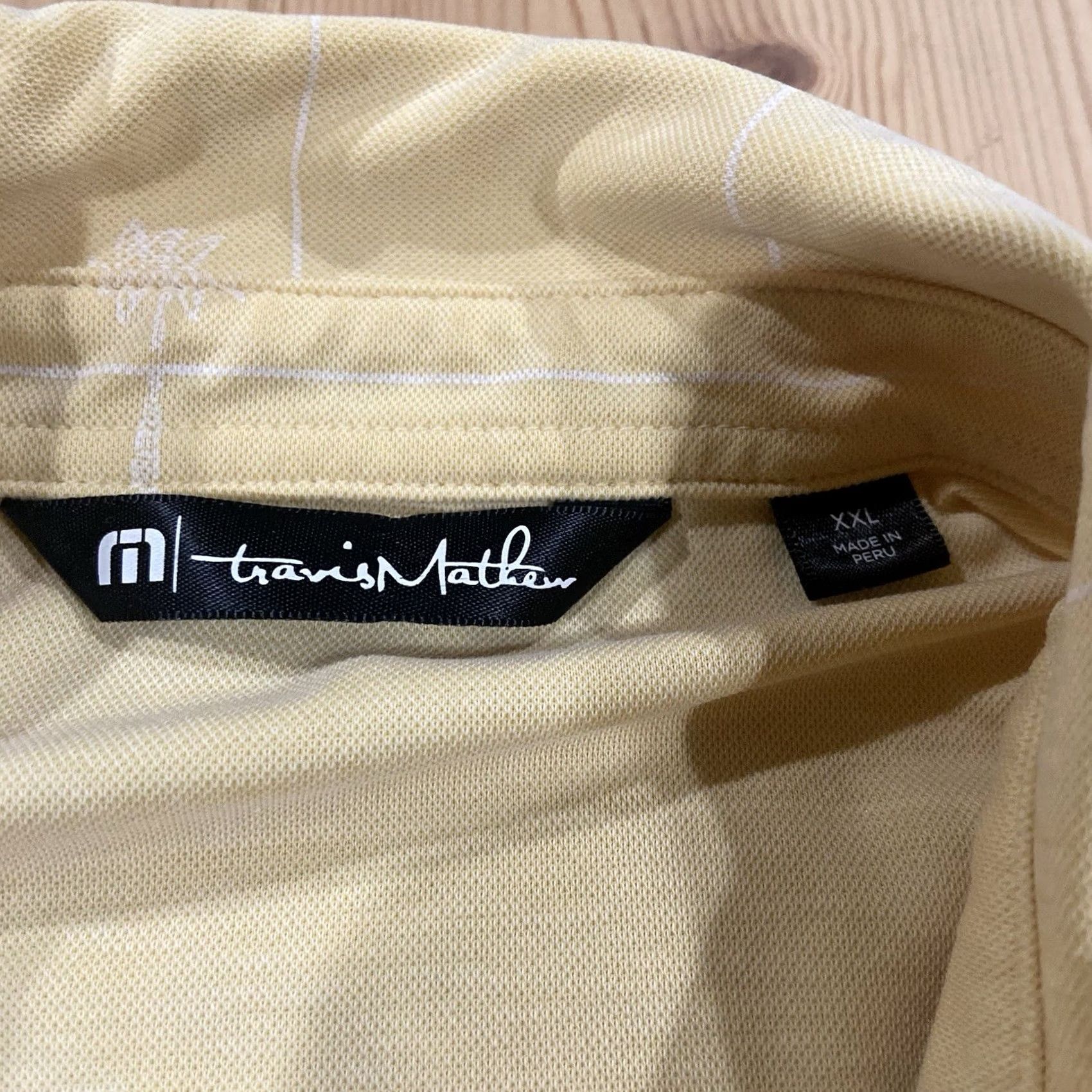TravisMathew Travis Mathew Polo Shirt Mens 2XL Yellow California Palm Trees Golf Shirt Size US XXL / EU 58 / 5 - 5 Thumbnail