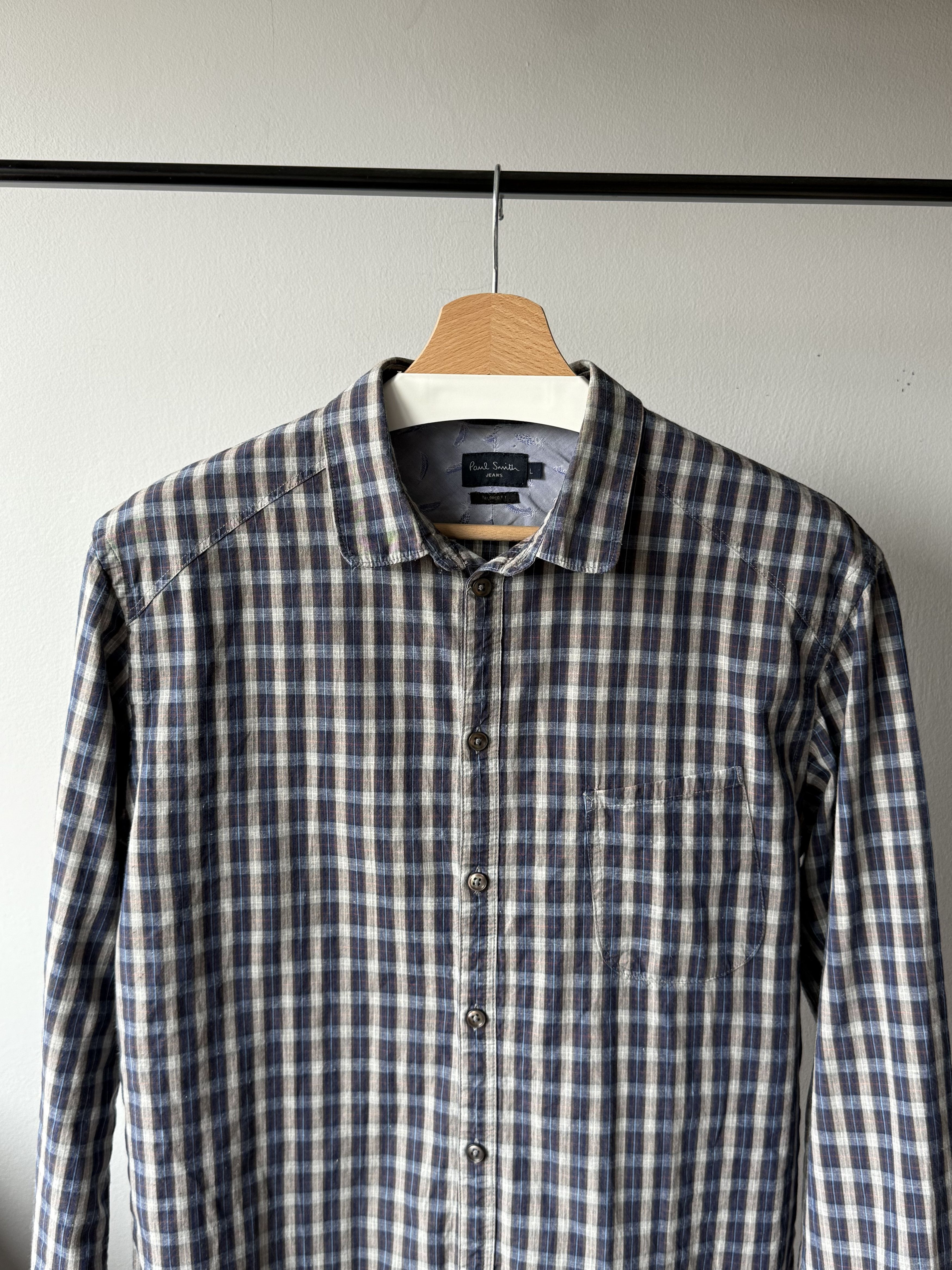 Paul Smith Paul Smith Jeans Plaid Tailored Fit Cotton Long Sleeve Shirt Size US L / EU 52-54 / 3 - 3 Thumbnail