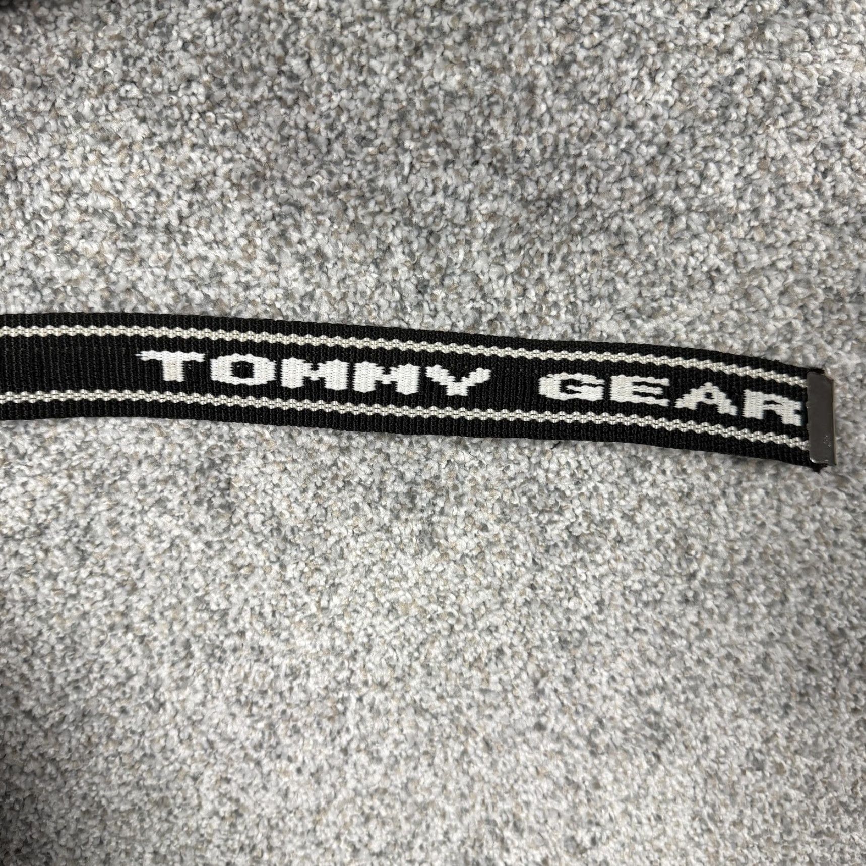 Logo 7 VINTAGE Tommy Gear Belt Mens 41.5 in Black White Logo Webbing Streetwear 90s Retro Size 40 - 3 Thumbnail