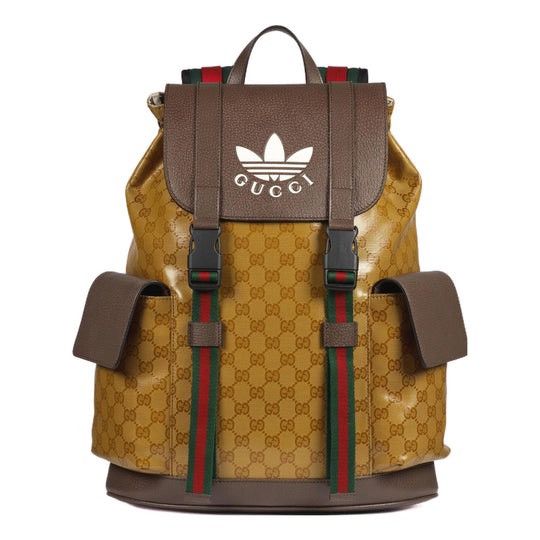 Adidas × Gucci 💥LIMITED💥Gucci X Adidas Leather Monogram Logo Backpack Size ONE SIZE - 1 Thumbnail