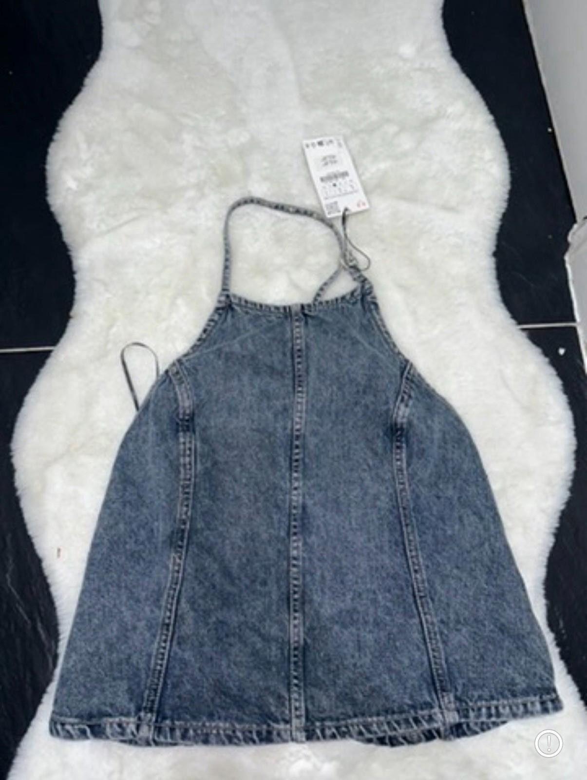 Zara Zara Denim Open back Top Size L Size L / US 10 / IT 46 - 1 Thumbnail