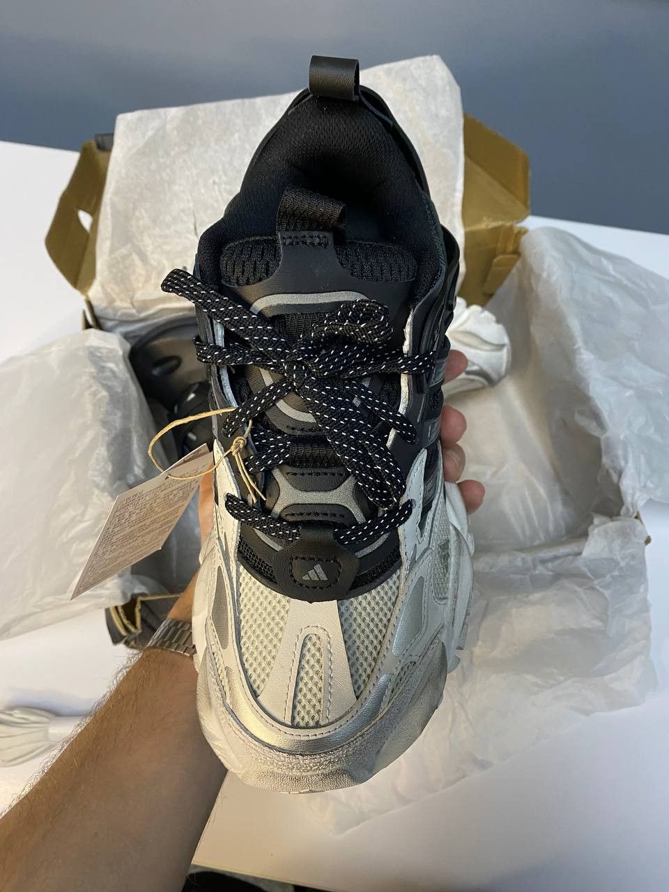 Adidas Adidas Xlg Runner Deluxe Black/Grey Split/Silver Gray Size US 8 / IT 38 - 3 Thumbnail