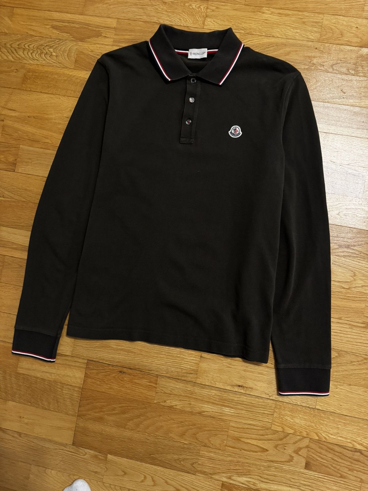 Moncler Moncler Long Sleeve Piqué Polo Size US M / EU 48-50 / 2 - 2 Thumbnail