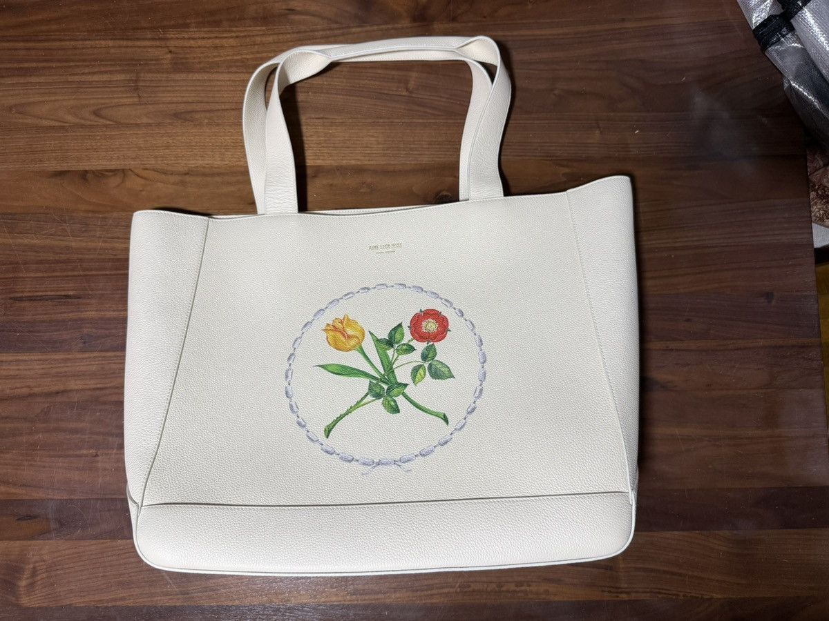 Aime Leon Dore Aime Leon Dore Floral Crest Logo Printed Leather Tote Bag Size ONE SIZE - 3 Thumbnail