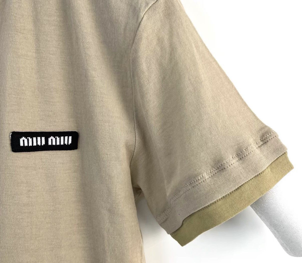 Miu Miu Miu Miu Fake Two-Piece Layered Short Sleeve T-Shirt K12 Size US XS / EU 42 / 0 - 5 Thumbnail