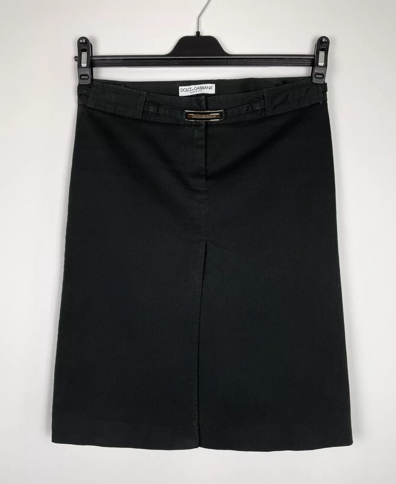 Dolce & Gabbana Dolce & Gabbana Pencil Black Cotton Skirt Skirts Size 40 Size 27" / US 4 / IT 40 - 5 Thumbnail