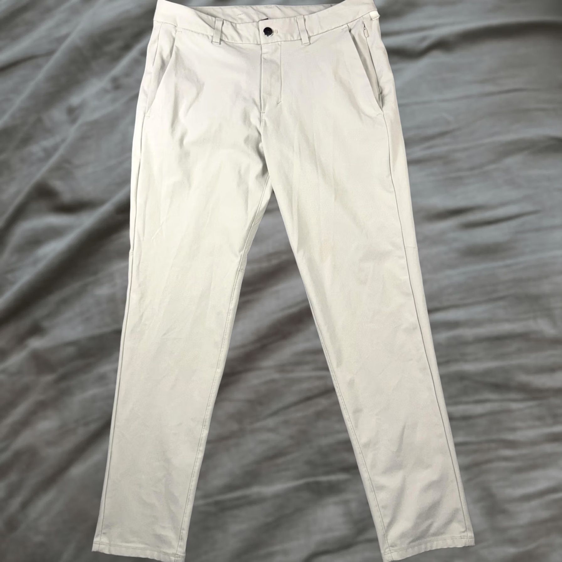 Lululemon Lululemon Pants Men's 32 Beige Slim Tapered Chino Performance Stretch Flat Front Zip Pockets Casual Business Size US 32 / EU 48 - 1 Thumbnail