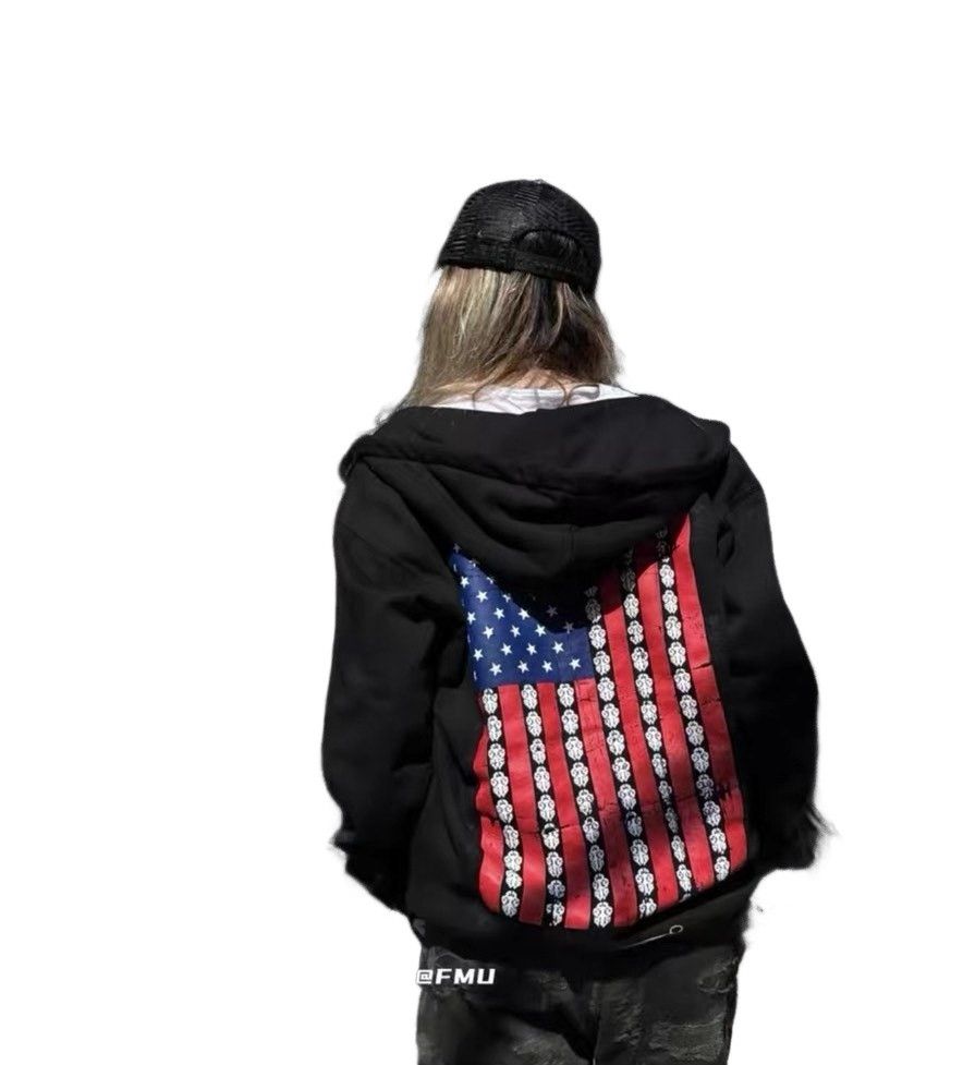 Chrome Hearts Chrome Hearts USA Flag Dagger Zip Hoodie S Size US S / EU 44-46 / 1 - 1 Thumbnail