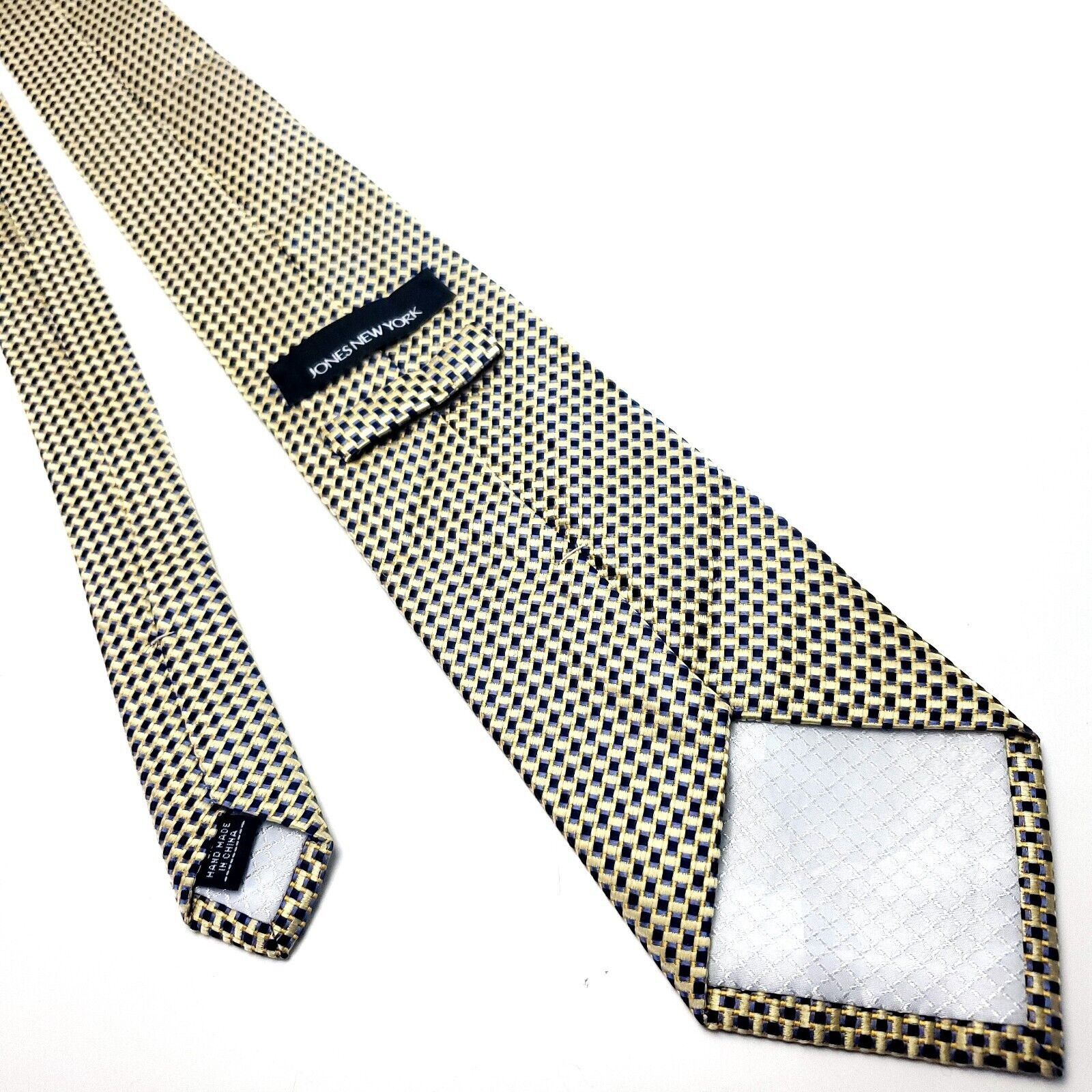 Jones New York Jones New York Beige Silk Tie Woven Micro Check Size ONE SIZE - 3 Thumbnail
