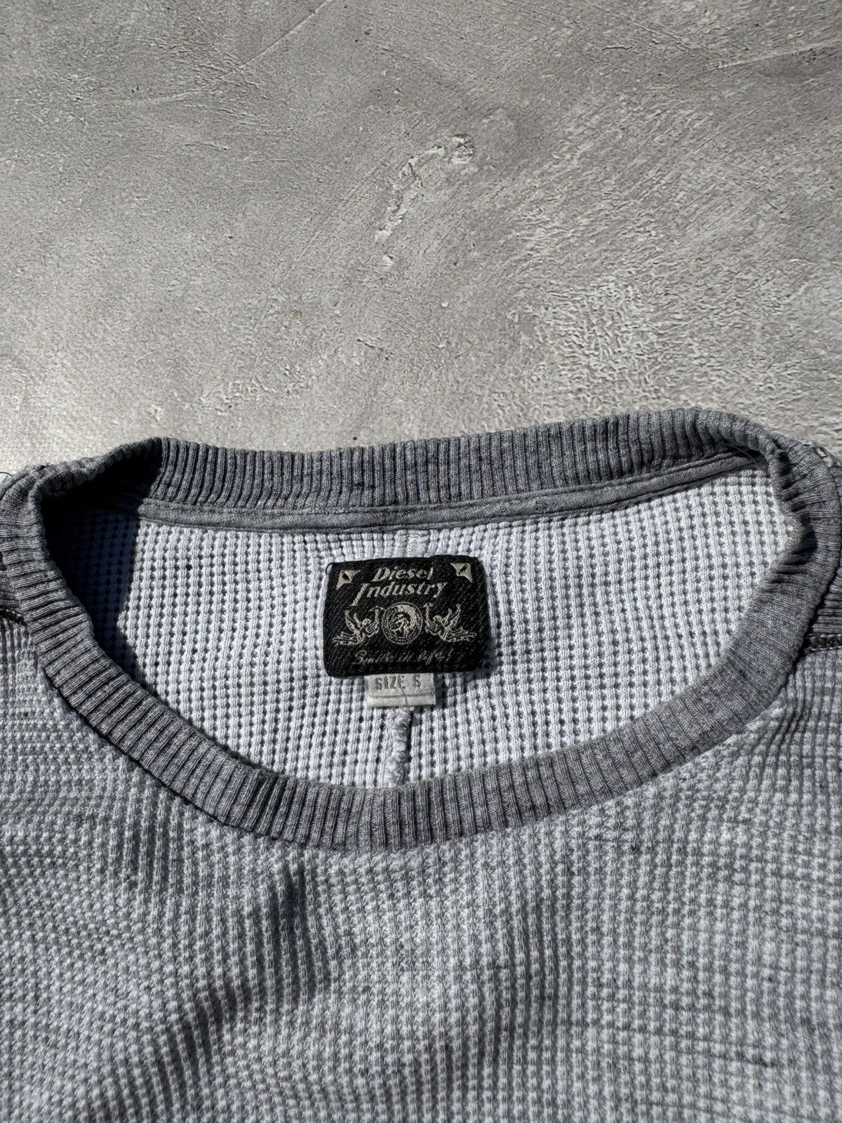 Diesel Vintage Diesel Waffle Distressed Sweatshirt Size US S / EU 44-46 / 1 - 9 Thumbnail