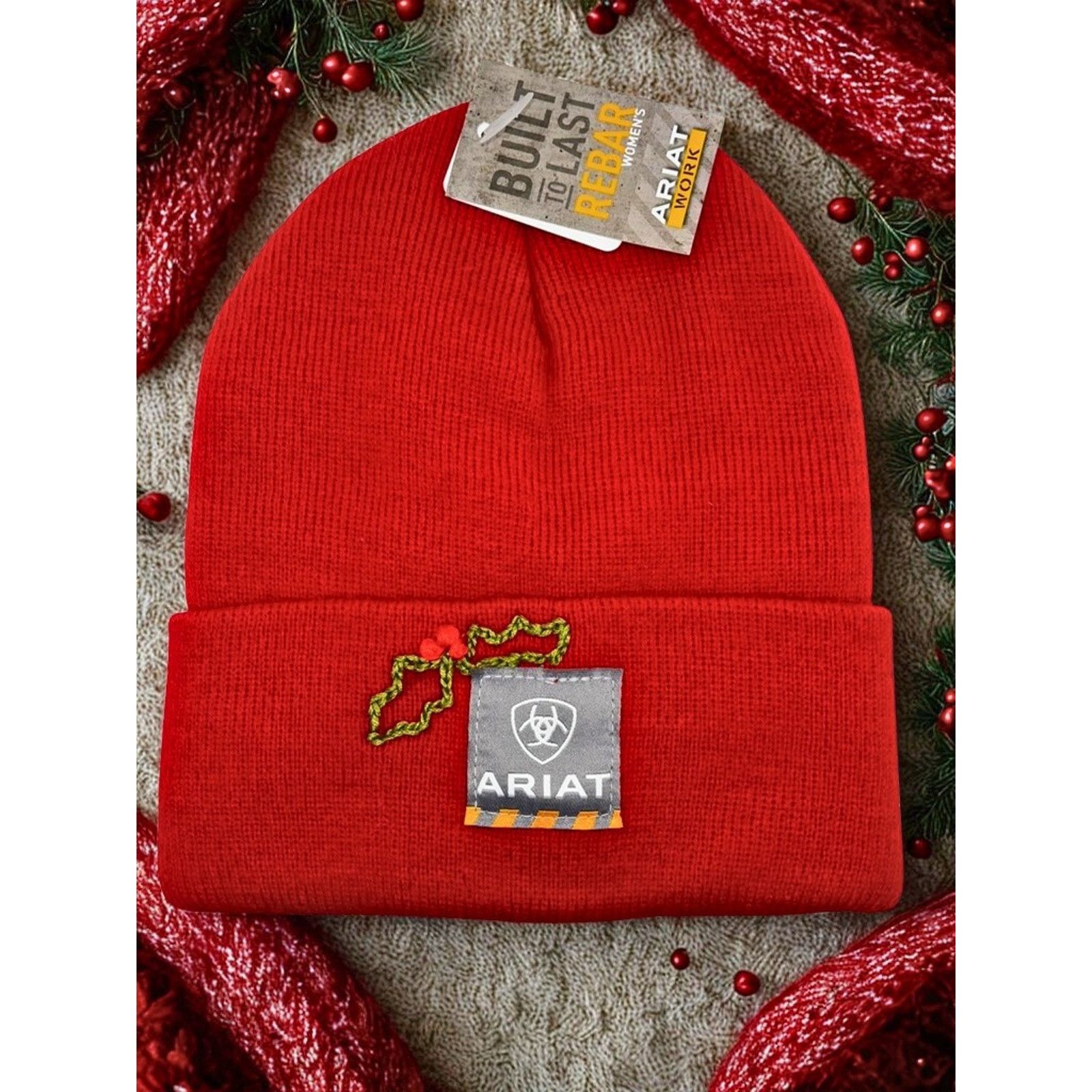 Ariat Ariat Rebar Christmas Embroidered Women’s Beanie NWT Size ONE SIZE - 7 Thumbnail