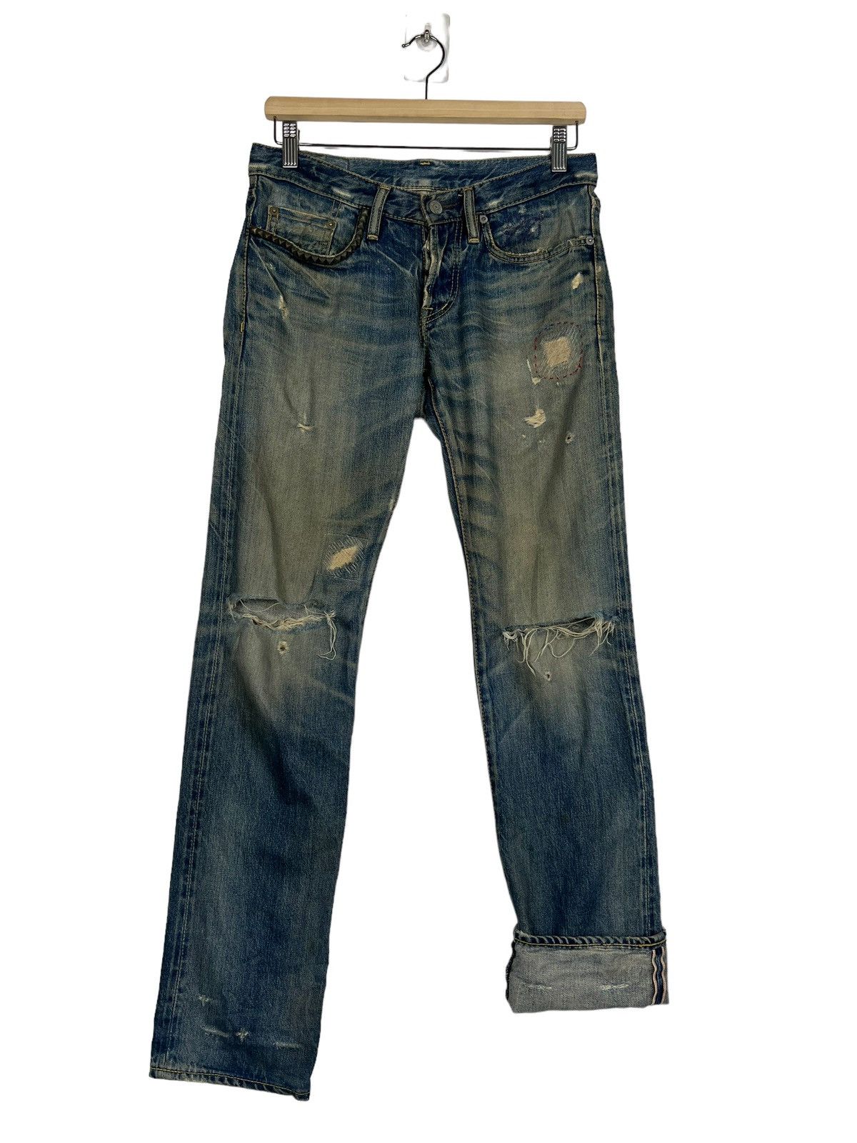 Hysteric Glamour 🔥 VINTAGE HYSTERIC GLAMOUR BROKEN DYED DISTRESSED SLIM FIT Size US 29 - 11 Thumbnail