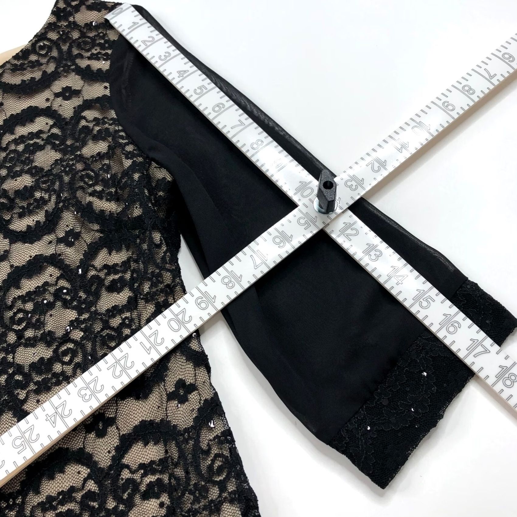 Vintage R&M Richards Dress Women's Above Knee Lace Lined Black MINT 12 Sleeveless Boat Neck A-Line Short Vintage: No Size XL / US 12-14 / IT 48-50 - 6 Thumbnail